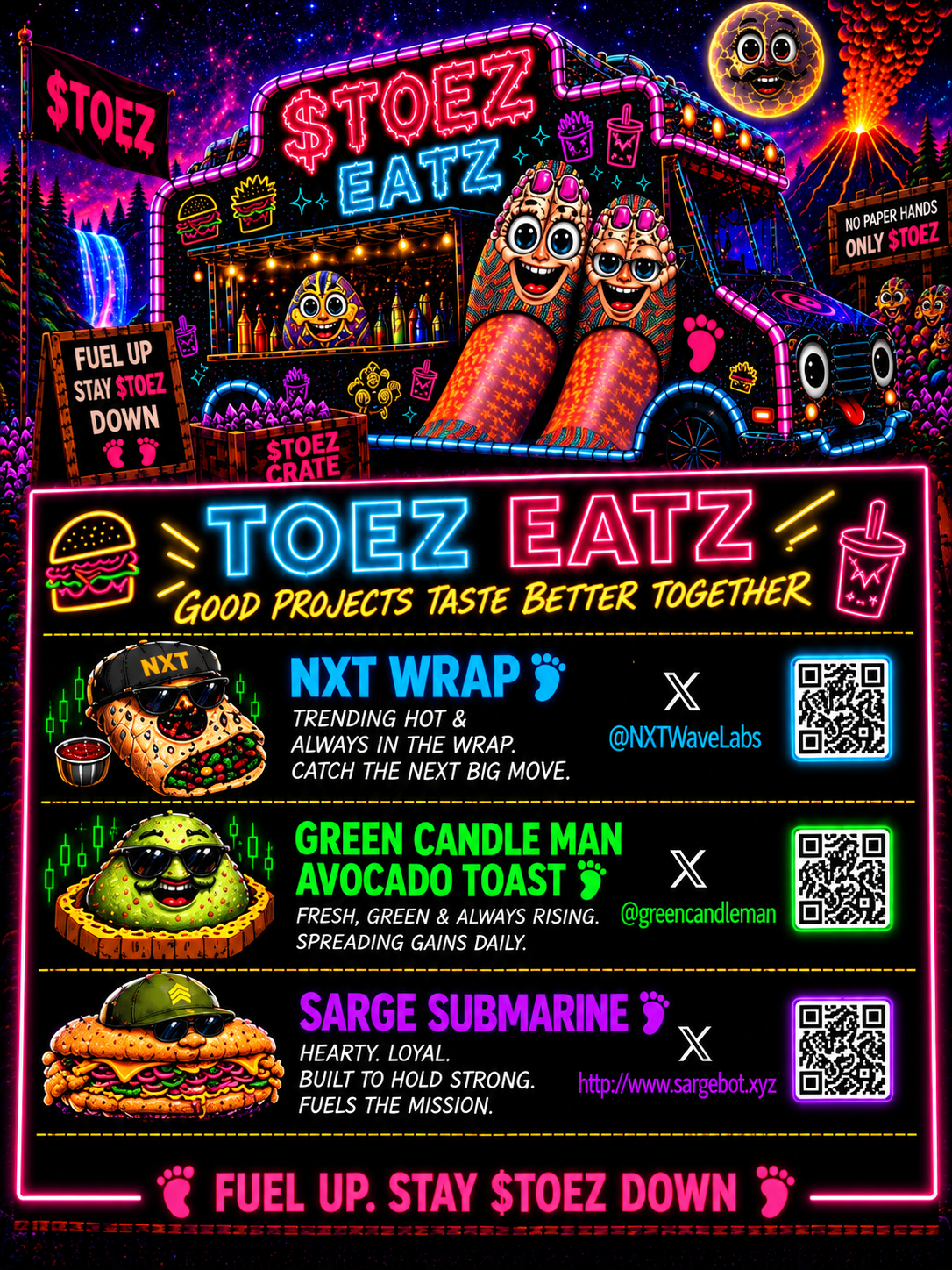 TOEZ EATZ menu